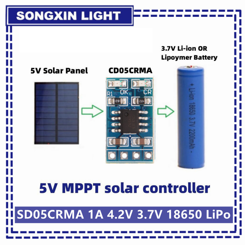 Jinko Solar Panel Cheetah - MPPT regulator ładowania słonecznego 1A 4.2V